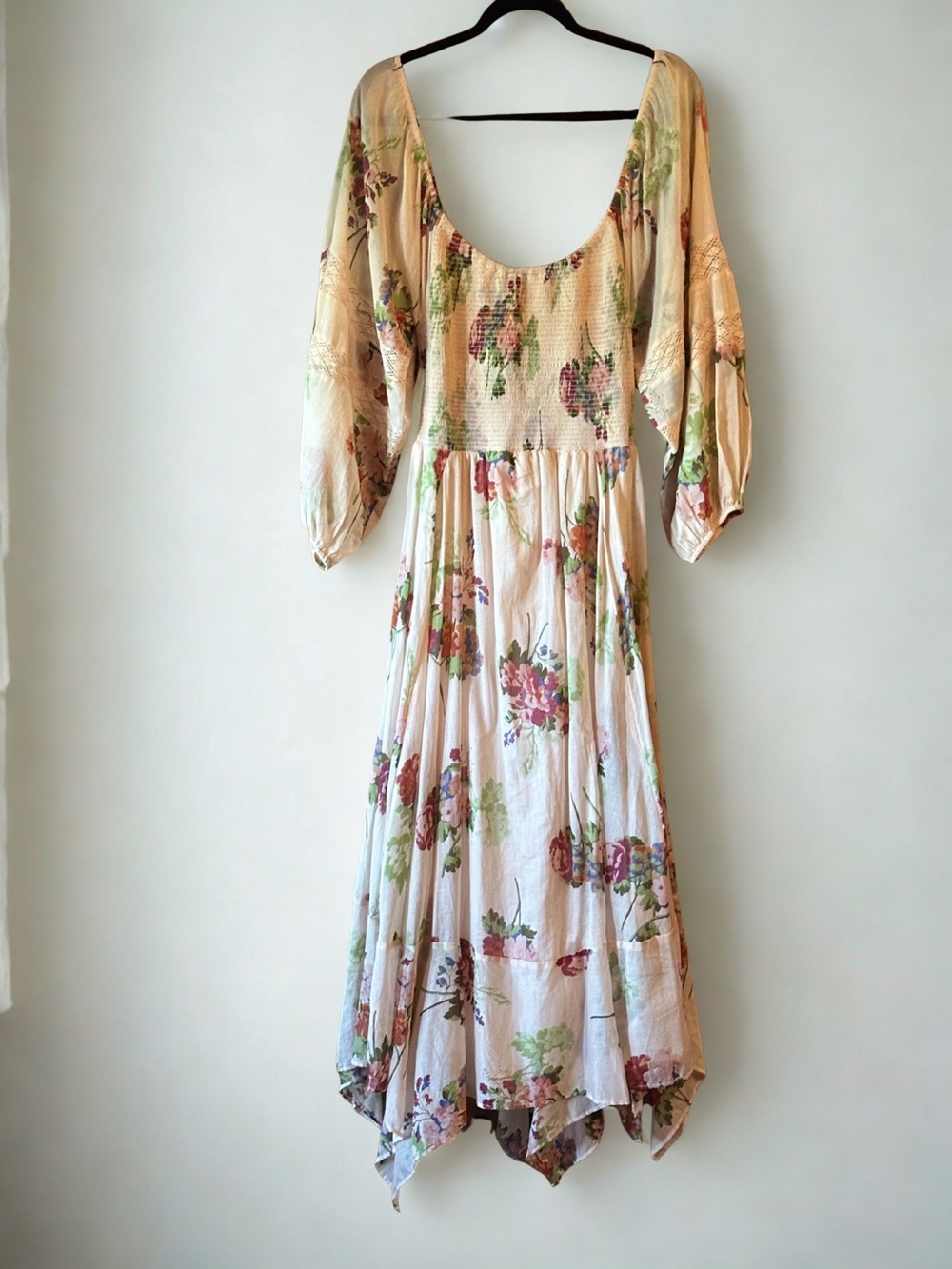 NWT Free People Morning Glory Smocked Floral Maxi Dress Small